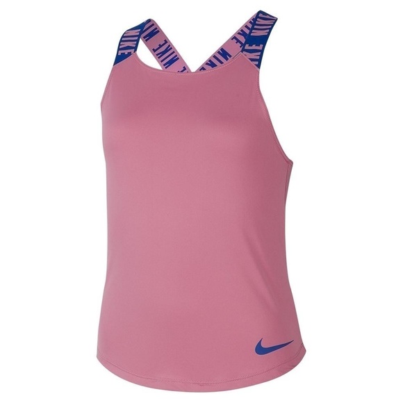 NIKE Girls Logo Cross Back Active Tank Top Medium - Picture 2 of 6